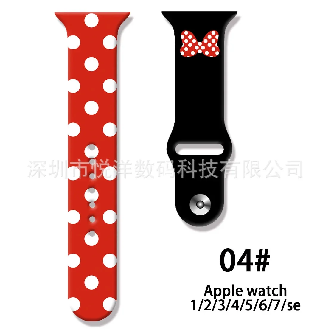 Disney Mickey Mouse Apple Watch Band Anime Strap for Iwatch Bracelet 41 42 45 44 40 38mm Series Minnie Cartoon Replacement Strap