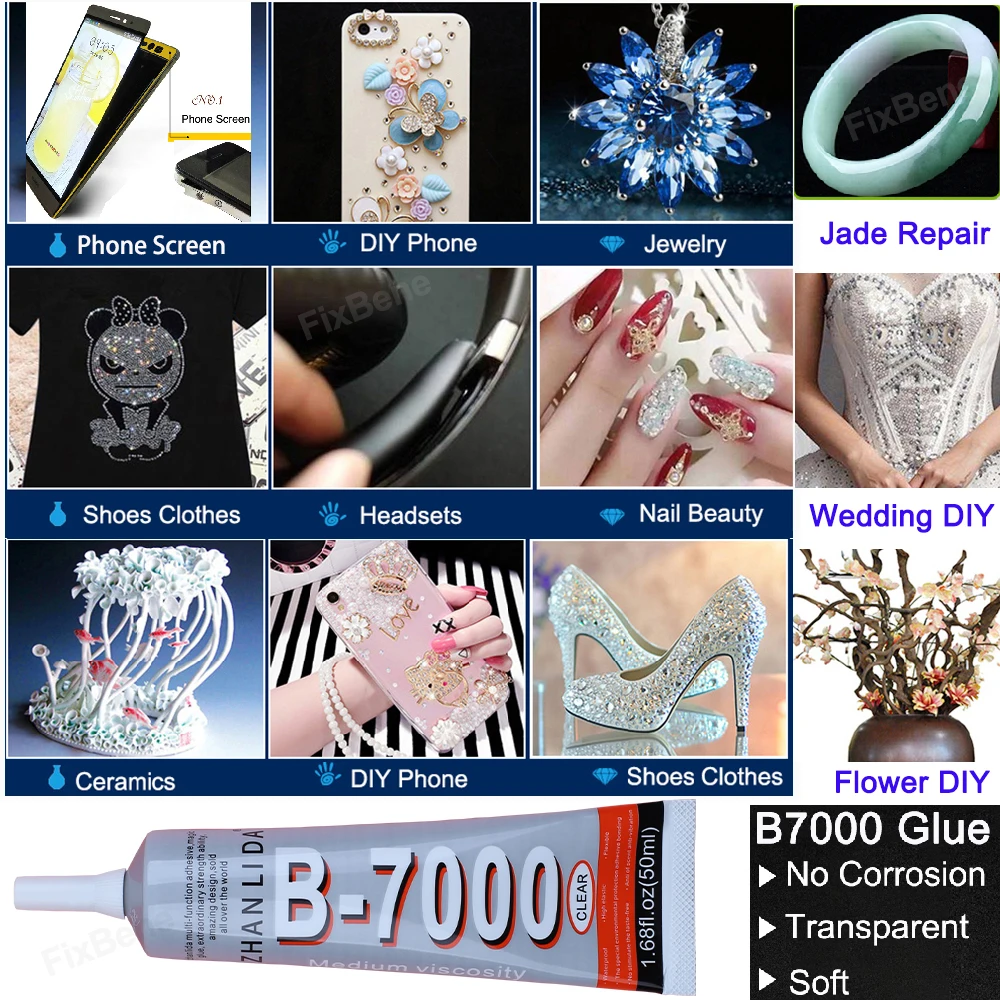 الهاتف الخليوي المتكلم الغراء لاصق عرض قوي الغطاء الخلفي مجموعة أدوات إصلاح Zhanlida حجر الراين الأقمشة سيارة البلاستيك نموذج تسرب