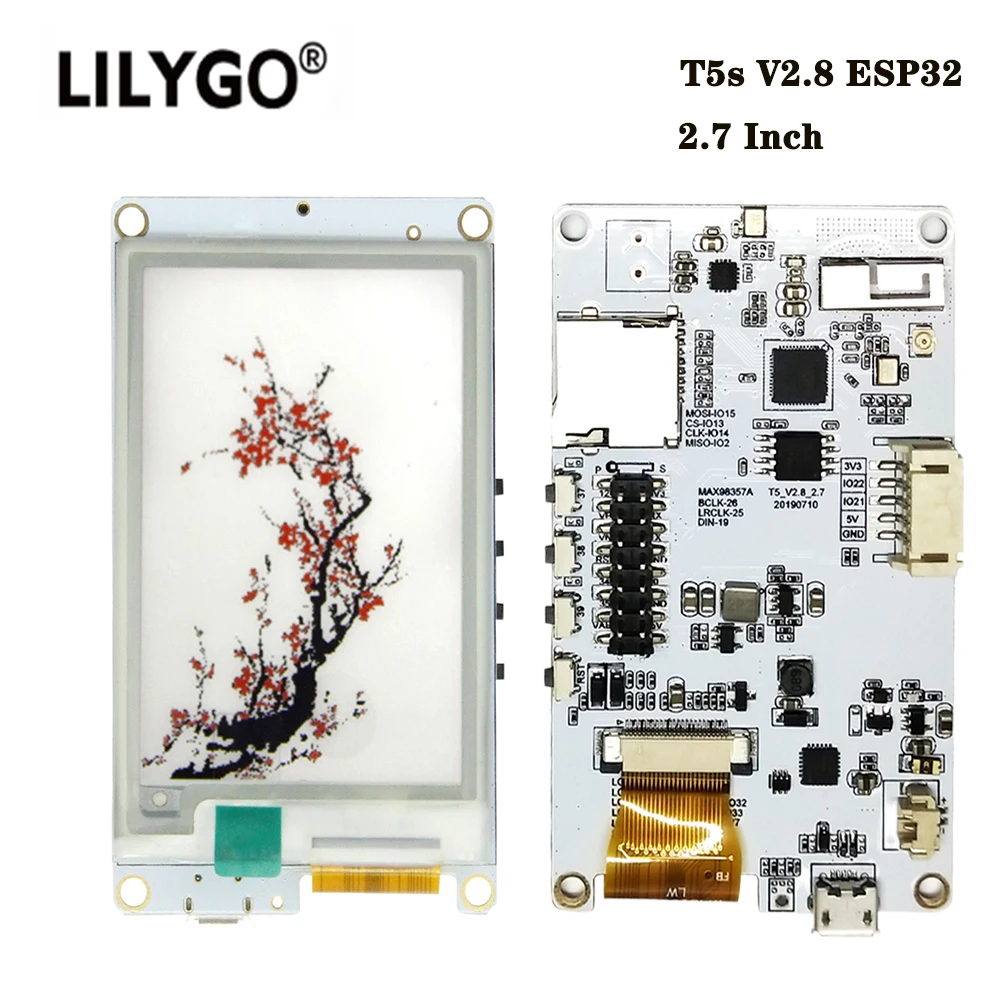 LILYGO® TTGO T5s 2.7inch E-Paper ESP32 Wireless Module For Alexa I2S DAC MAX98357A  MEMS Microphone ICS43434 Development Board