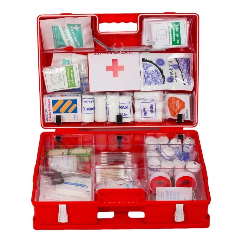 Cross-border ABS First Aid Kit for 100 People to Use Wall-Mounted