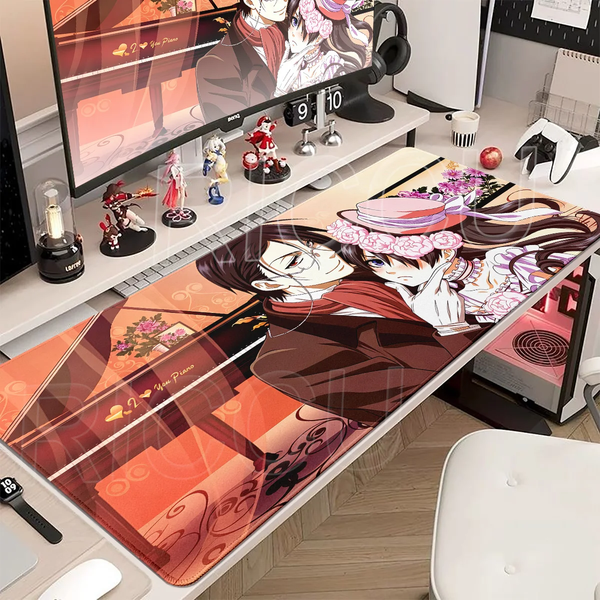 PC Black Butler Mouse Pad Game Player Computer Accessories Table Pad Laptop Keyboard Pad Large Non-Slip Carpet Anime Mousepad