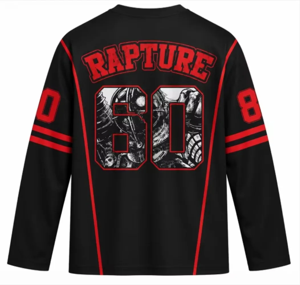 Biochemical Battleground Rapture 3D-Druck, Frühling/Herbst, Langarmshirt für Herren, atmungsaktiv, schnelltrocknend, Sport- und Streetwear, V-Ausschnitt-Oberteil – Detail 3