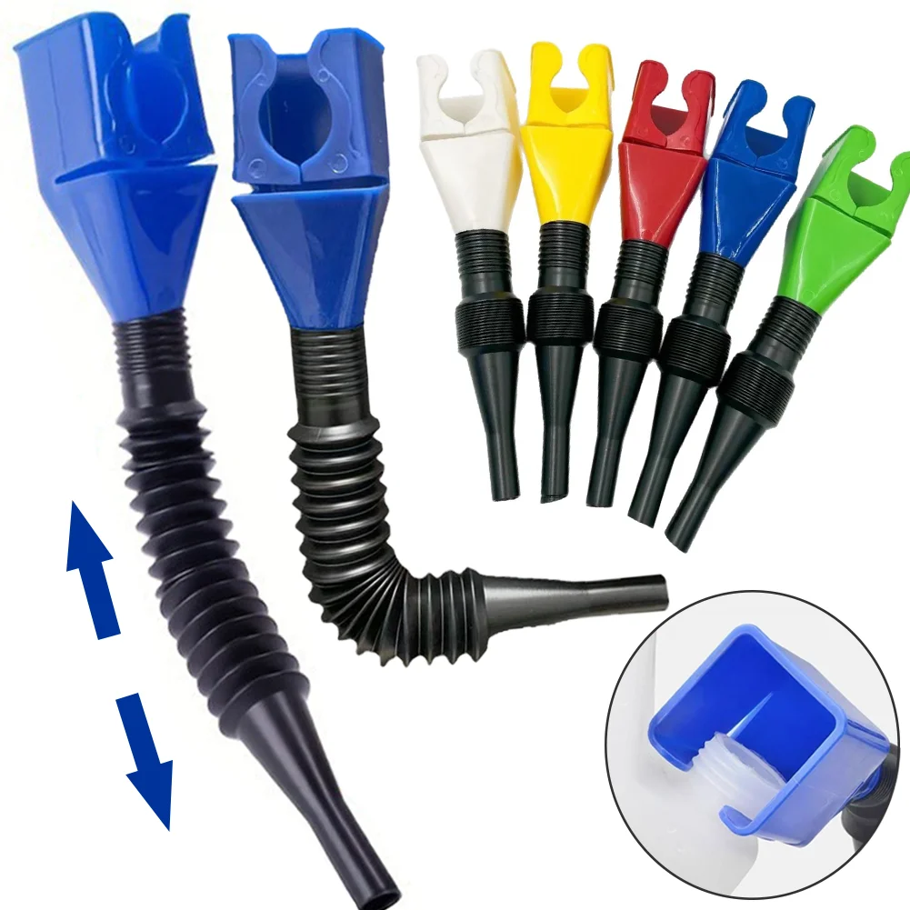 Embudo de combustible cuadrado de bayoneta de plástico, embudos de aceite plegables portátiles, herramienta de transferencia de cambio de aceite antiderrames para coche, camión y motocicleta