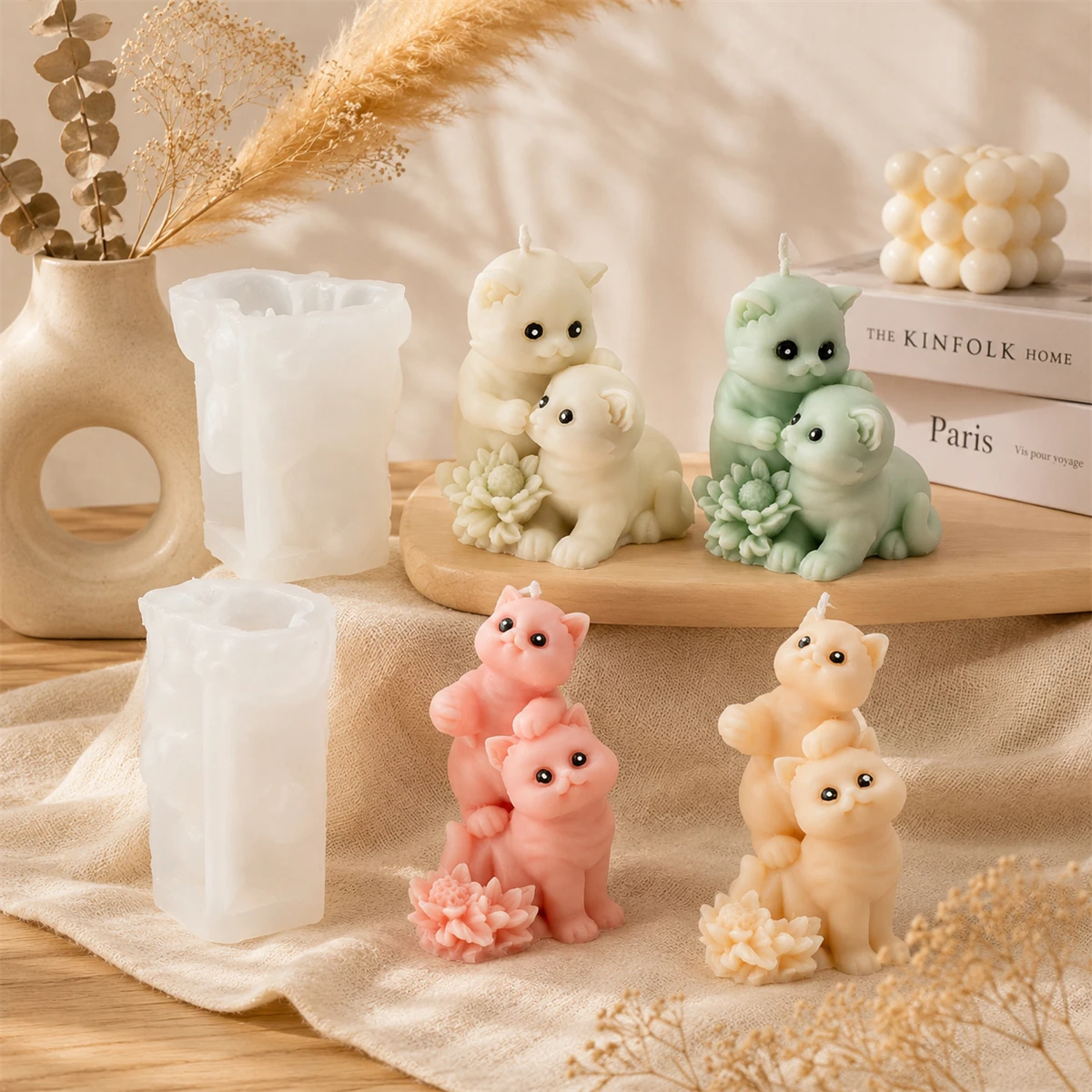 Candle Making Tips - Molde de Silicone 3D de Gato