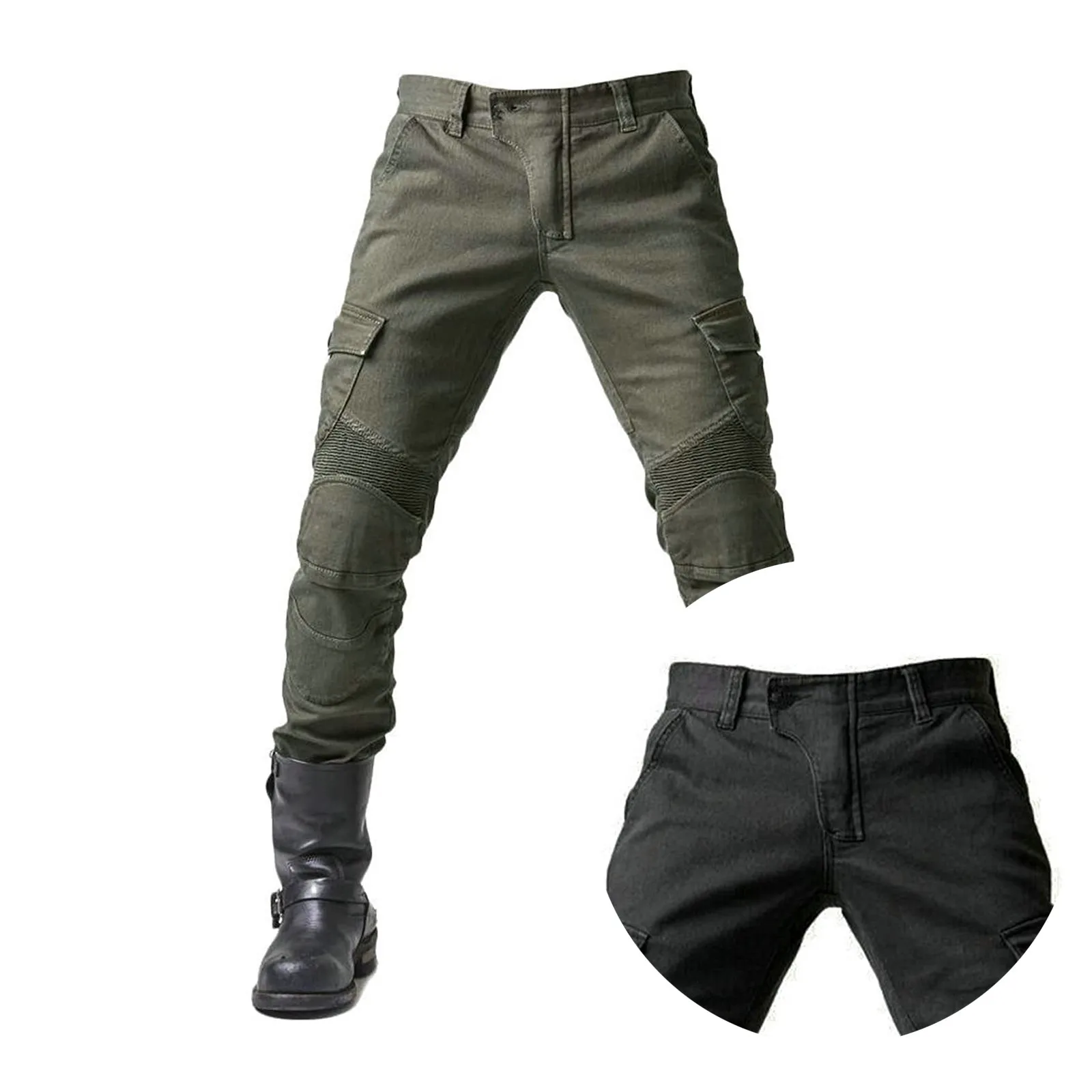 Pantalones de protección de motocicleta para hombre, pantalones vaqueros transpirables resistentes al desgaste, estilo masculino, rectos y versátiles, largos de mezclilla