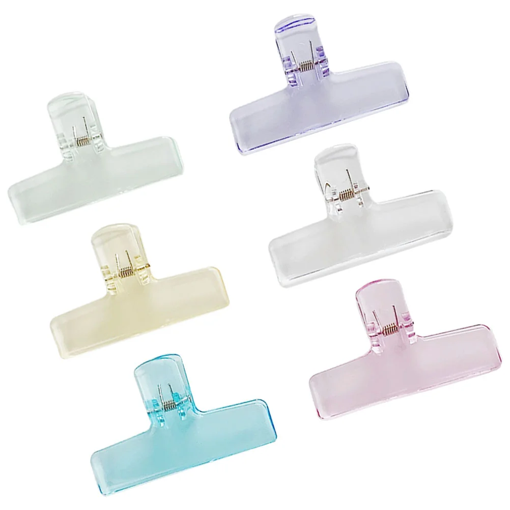 6 Pcs Binder Clips Paper Clamps Portable Small Decorative Medium for File Office Student