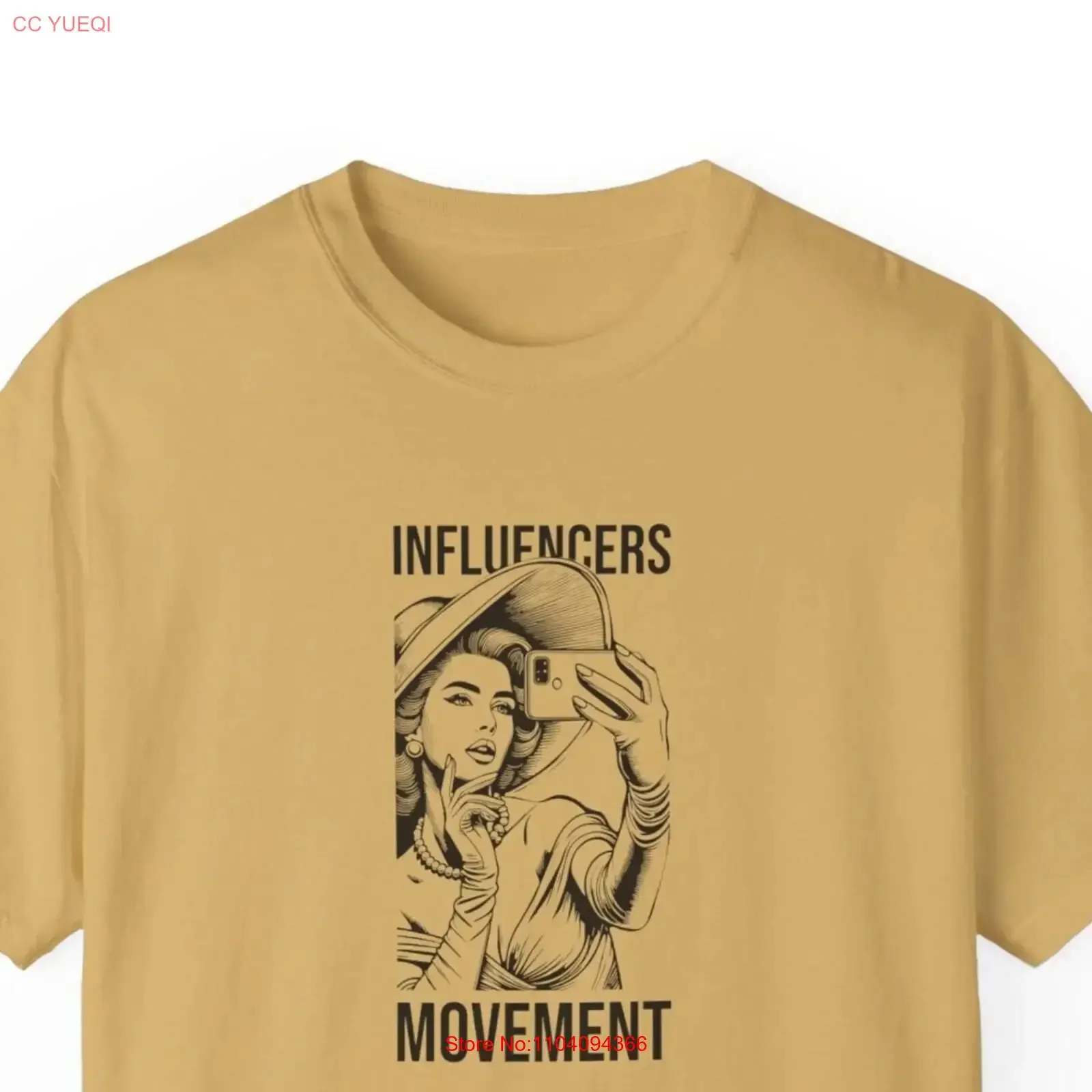 

Футболка с окрашенной одеждой Influencers Movement 05, создатель содержания социальных сетей, модная одежда для винтажного стираного универсального применения