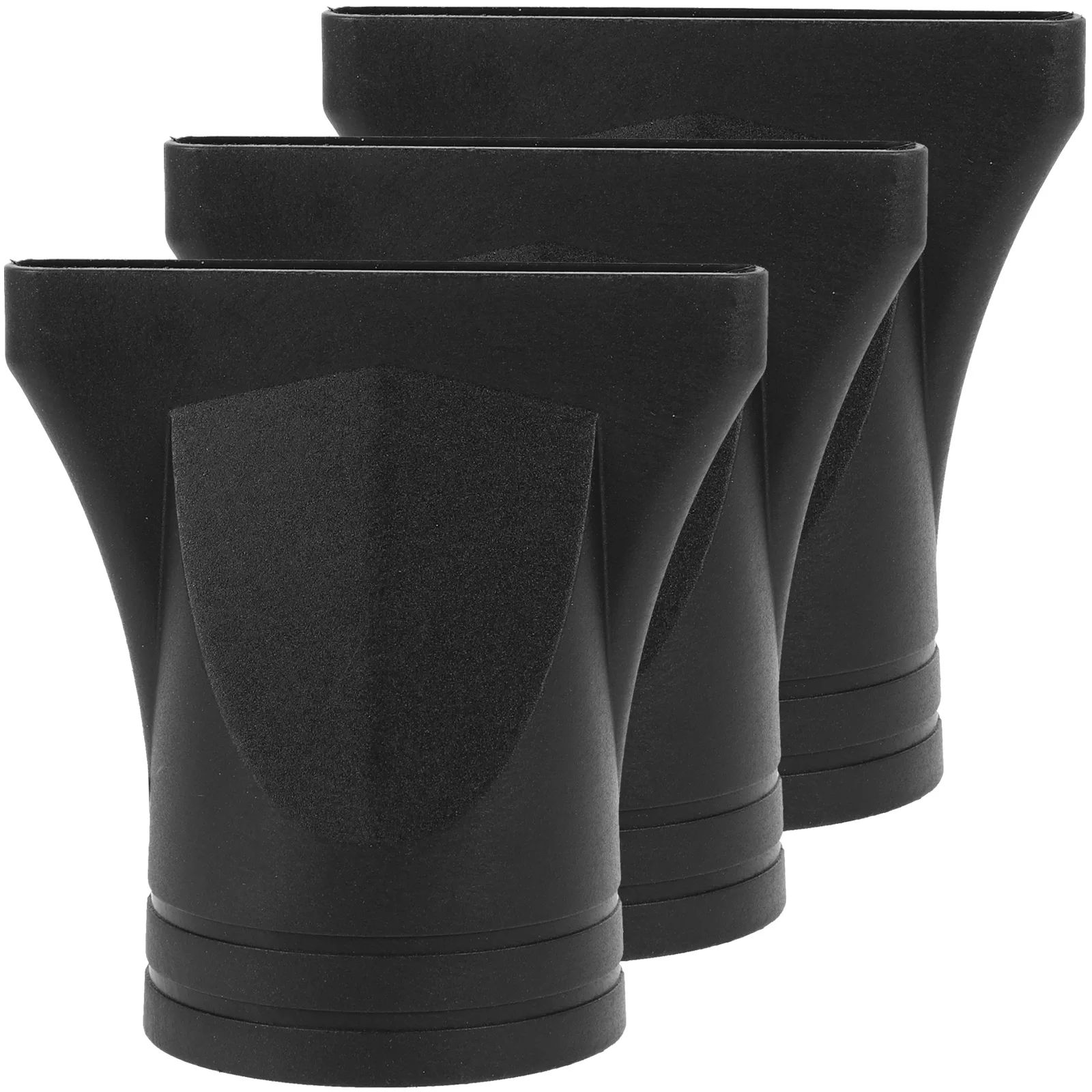 

3 Pcs Hair Dryer Nozzle 4 35-4 5 Cm Diffuser Replacement Styling Tool Concentrator Black Plastic Universal Blow Flat Attachment