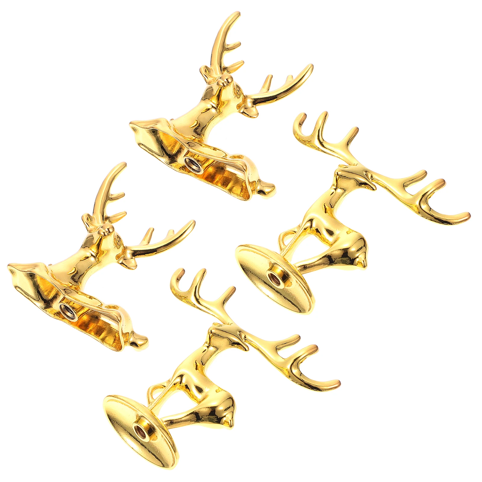 

4PCS Golden Elk naments Christmas Decorations Mini Deer Statue Zinc Alloy Tabletop Props Gifts for Home Xmas Party