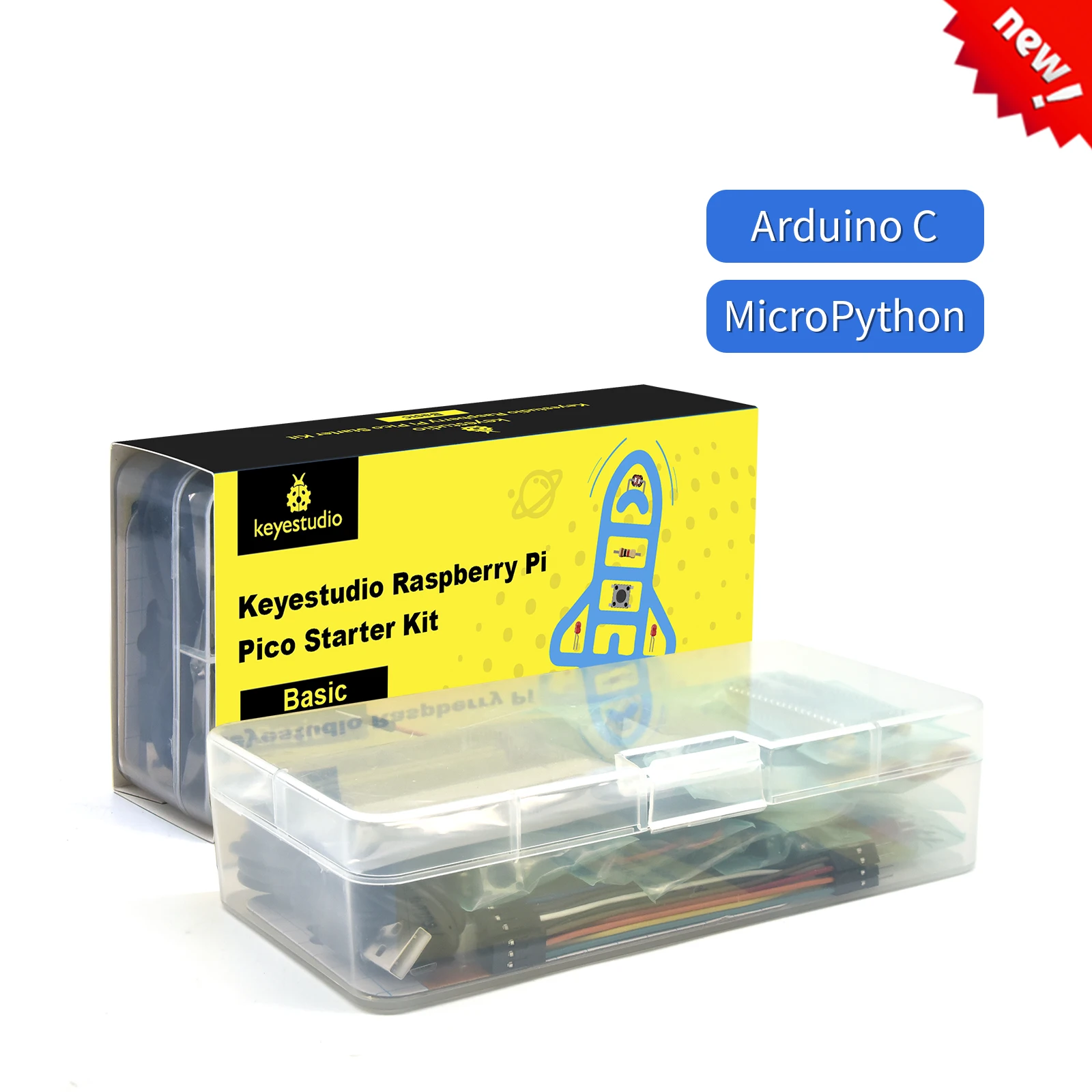 Keyestduio Raspberry Pi Pico Super Starter Kit And Learning Kit Basic Edition Support MicroPython&Arduino C Language Kit