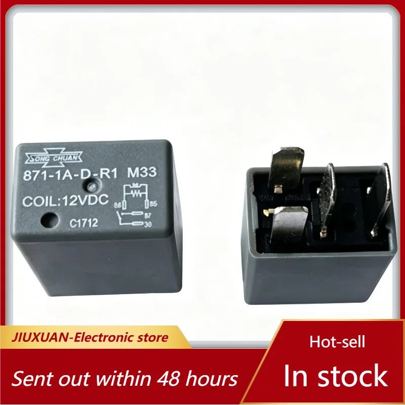 4Pin Automotive Relay 871‑1A‑D‑R1 M33 12VDC Coil Car Replacement Relay Automobile Spare Parts