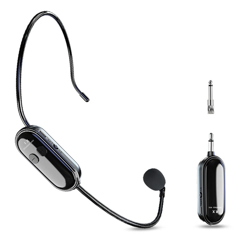 2.4G Wireless Microphone Headset Long Range, Handheld & Head-Worn Mic, Dual Mode For Teaching, Fitness Instructors