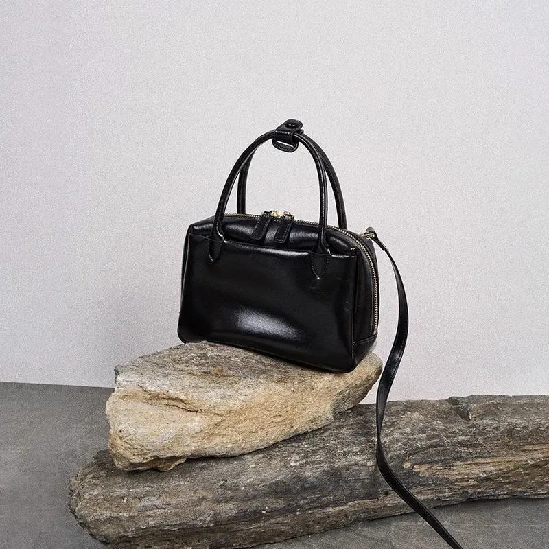 

Leather Bag 2025 Small Square Women's Genuine Leather Handbag High-end Niche Crossbody Designer Luxury Bag