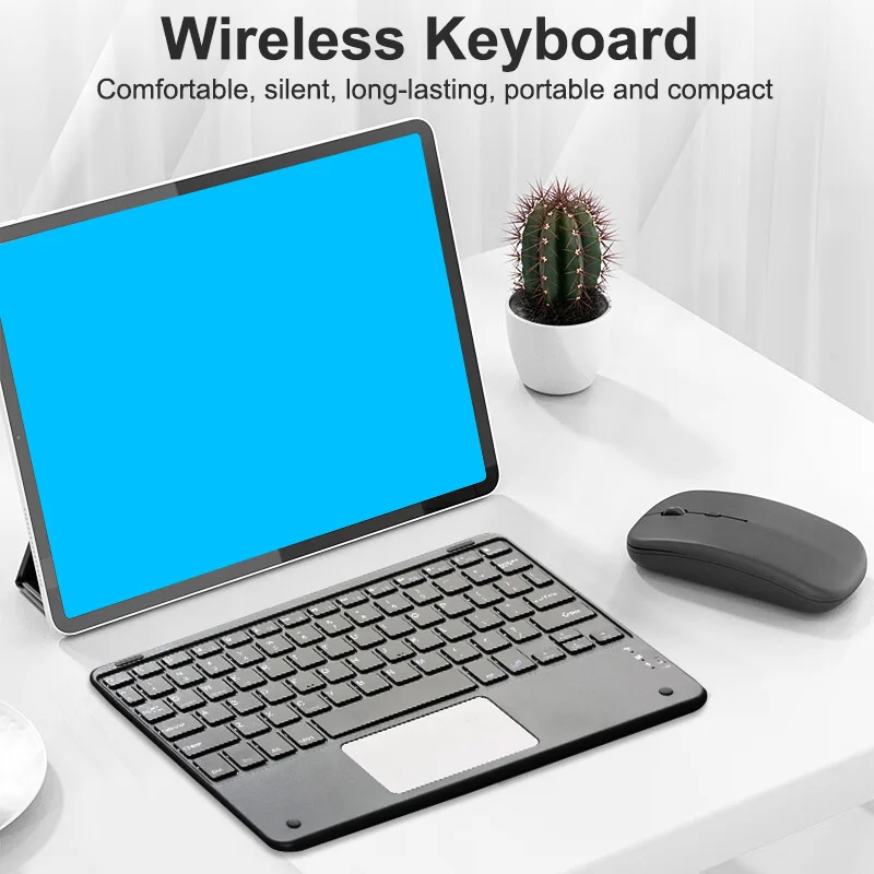 Wireless Keyboard Bluetooth-Compatible Portable Mini Keyboard Rechargeable 78 Keys For Android IOS Windows Xiaomi Tablet iPad