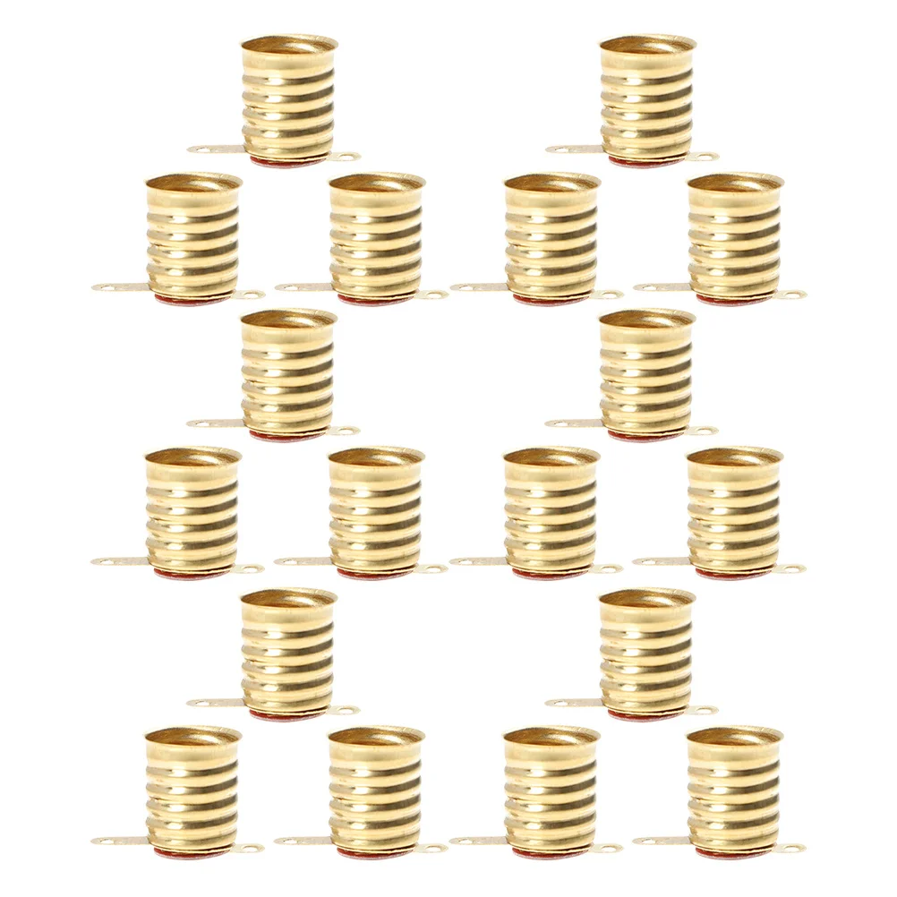 

30 шт. медных патронов для ламп, мини-цоколей для светодиодных лампочек, с винтовыми клеммами, для освещения витрин, магазинов, дома, медная лампа