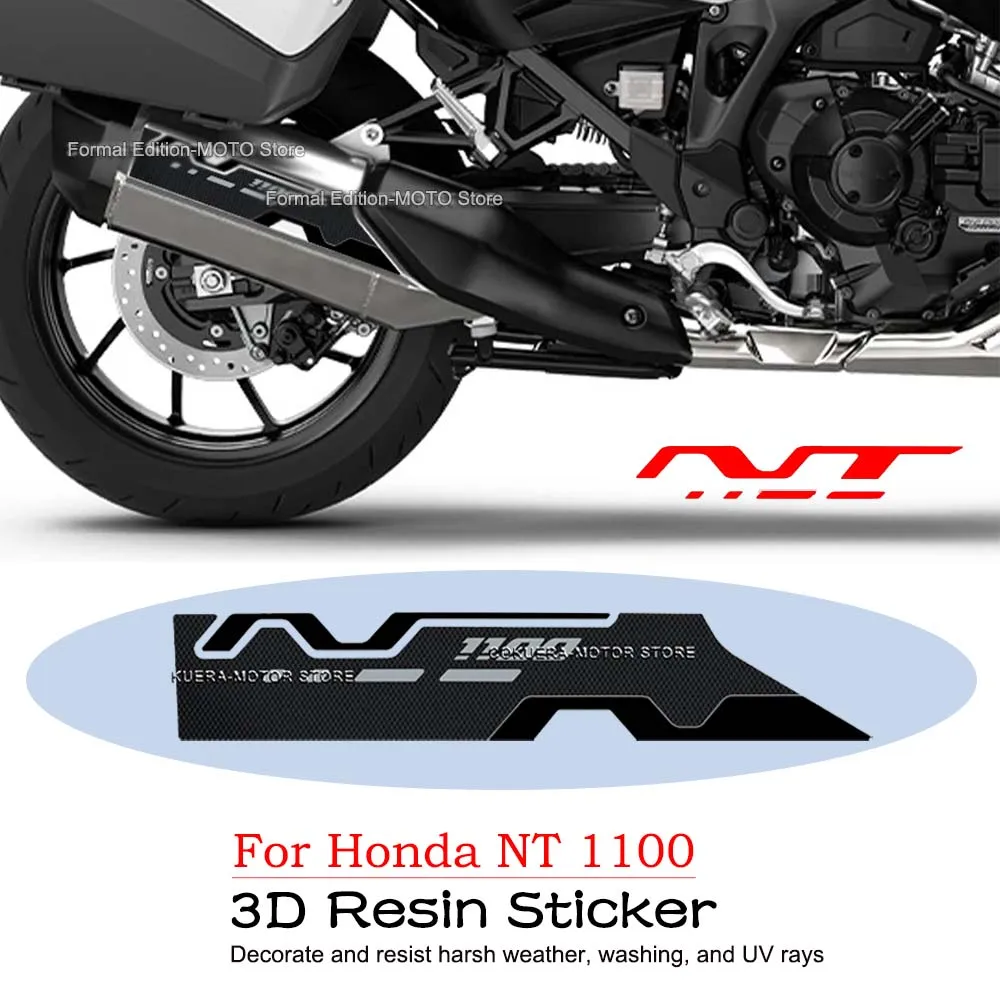 3D Epoxy Resin Sticker Scratch-Resistant Motorcycle Accesscies Protection Silencer Rear Body Sticker for Honda NT1100 2022-2023