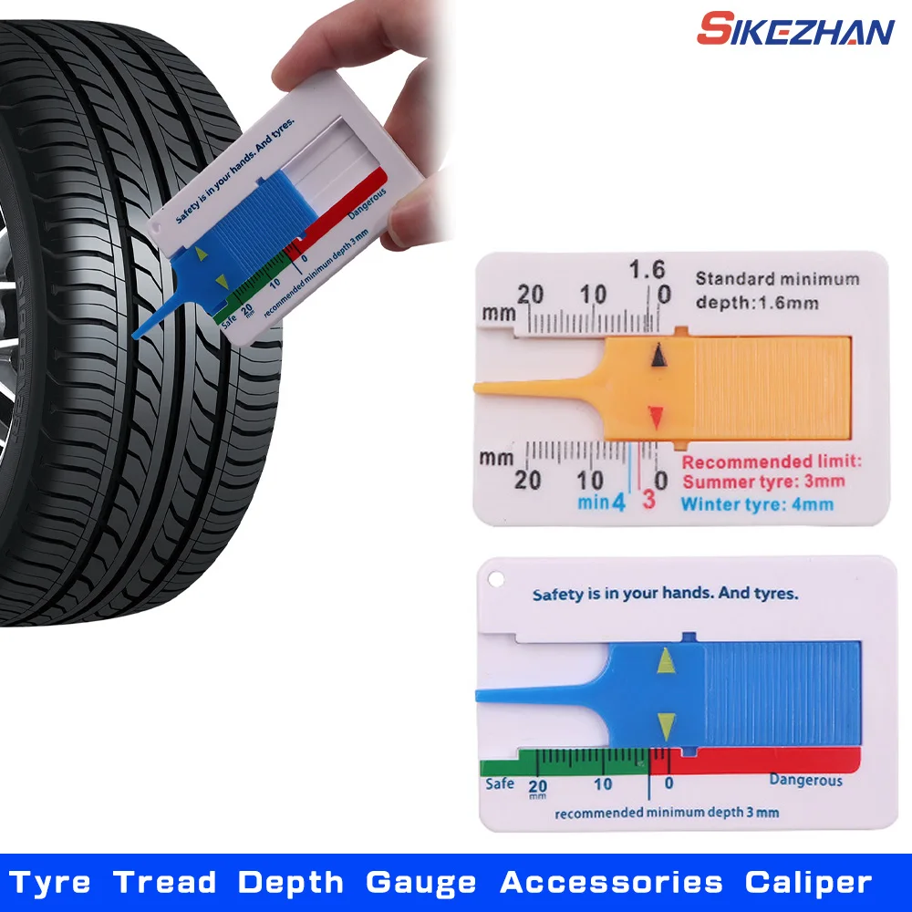 

0-20mm Tyre Tread Depth Gauge Accessories Caliper Checking Tyre Tread Tool Depth Lightweight Plastic High Quality