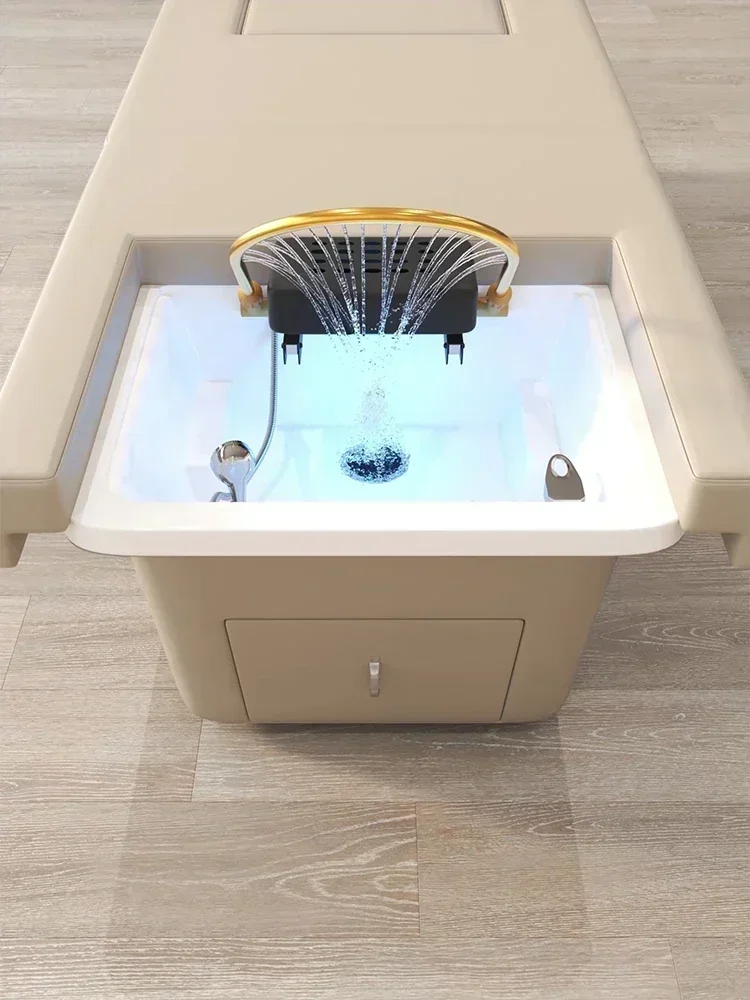 new high-grade electric bed. Special shampooing and massage bed with water circulation and fumigation features  Beauty salon