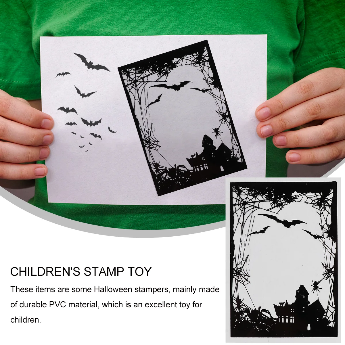 2 Pcs Embossing Ink Pad Halloween Silicone Clear Stamp Postage Stamps Festival Stamper Card Making