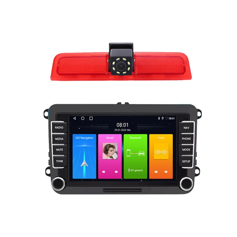 Android car radio with carplay GPS Navigation +HD Rear view camera for VW Caddy Life 2K Facelift 10 Kasten 2KA Kombi Cross maxi