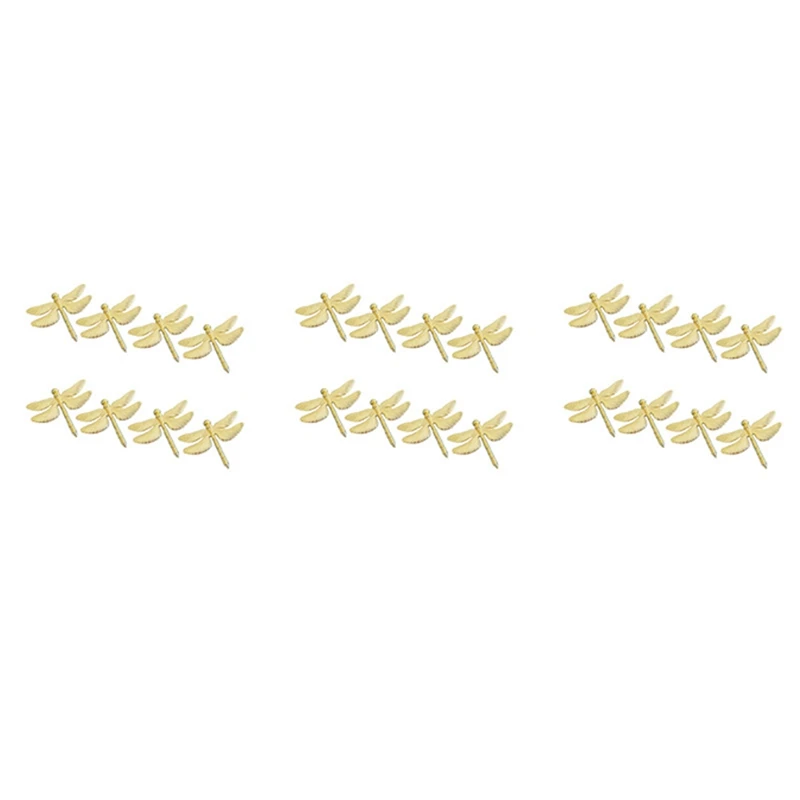 

24PCS Dragonfly Napkin Ring Gold DIY Hotel Wedding Banquet Table Display Metal Napkin Buckle Christmas Decoration