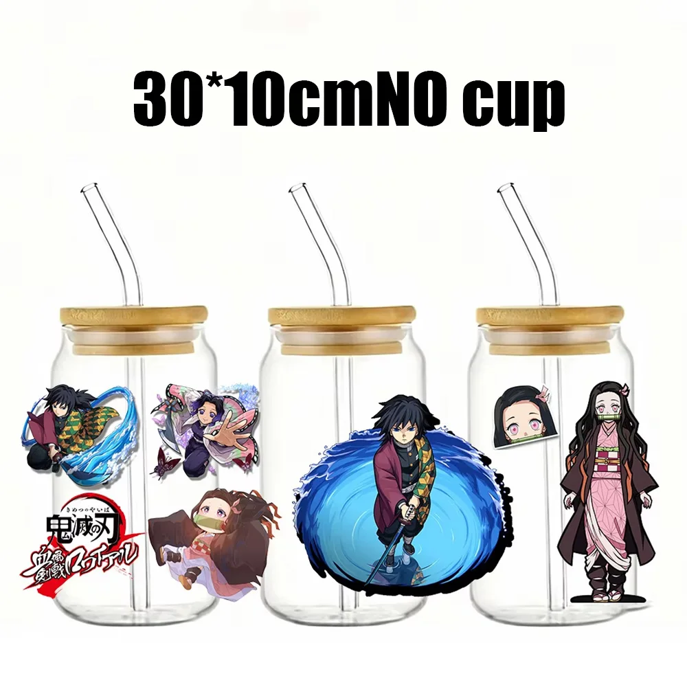 شيطان القاتل dtf التفاف نقل الكؤوس ملصق مائي يطبع Uvdtf زجاجة ملصق Uv Dtf سيارة يلتف كامادو تانجيرو كامادو Nezuko #5