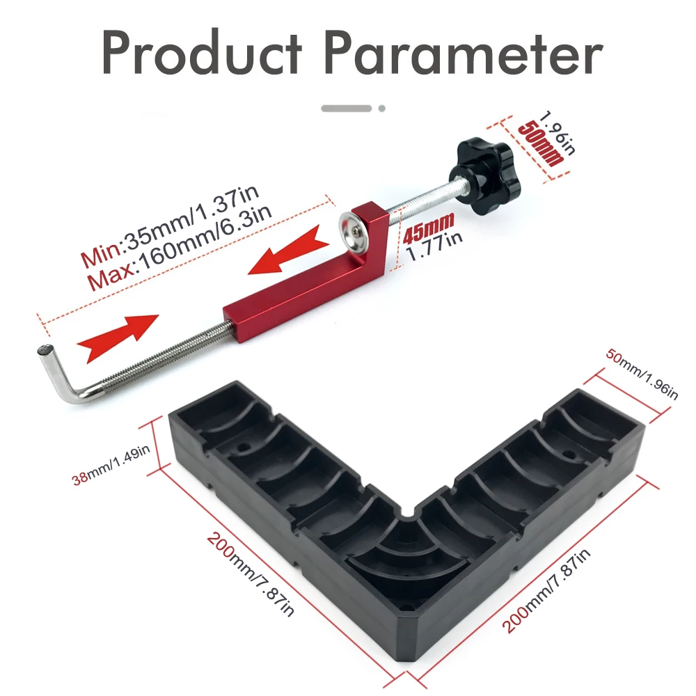 Woodworking Right Angle Clip Photo Frame Punching Fixing Jig Set 90 Degree Quick Positioning Woodworking Installation Tools