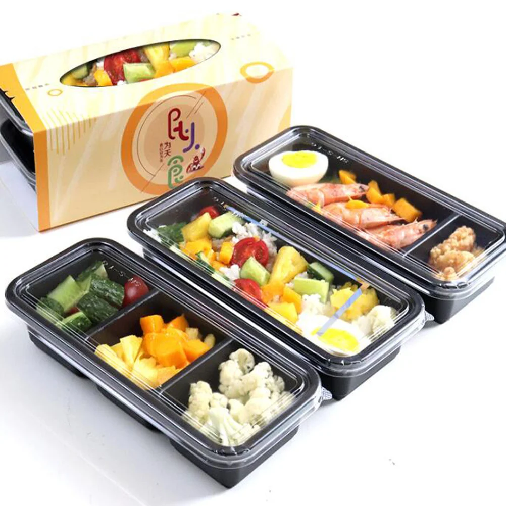 

30 Pcs Fast Food Box with Lid Snack Containers Dividers Storage Lids Eco-friendly