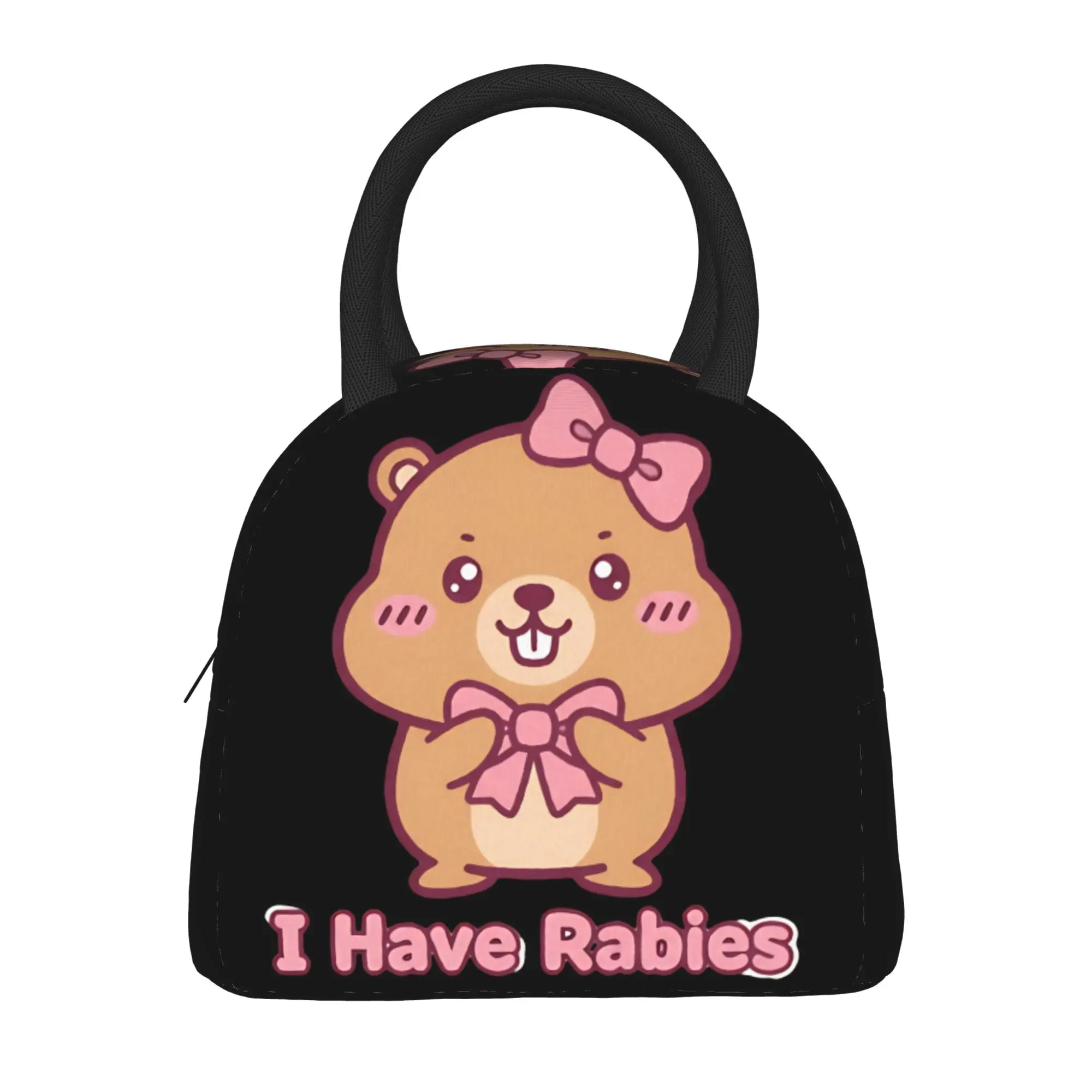 Dont Tailgate Me I Have Rabies Cute Bear With Bow Sweet Warning Lunch Bag  Lunch Box For Unisex Thermal Lunch Bags Cooler Bag