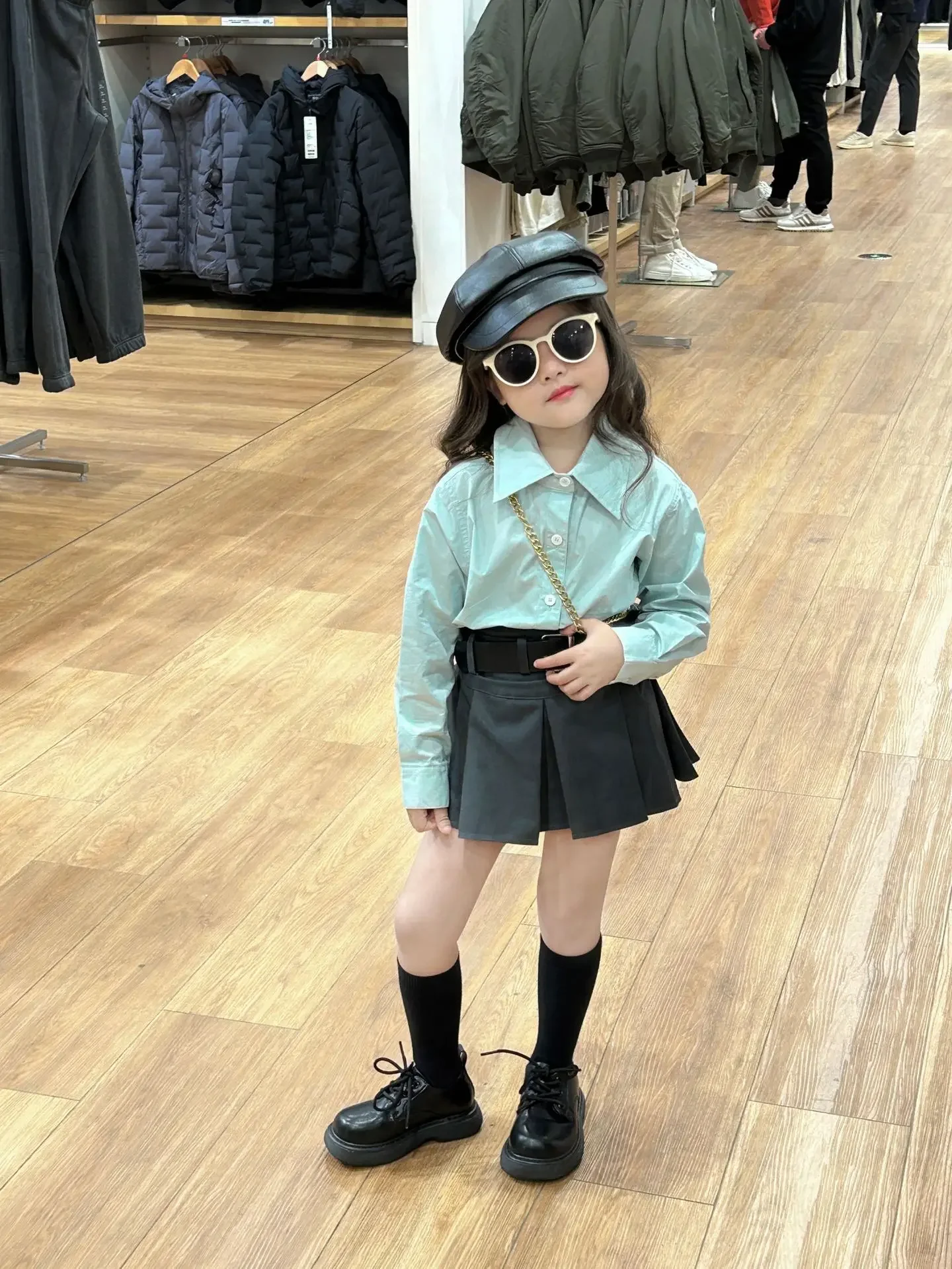 Children Clothing 2024 Spring New Girls Cardigan Skirt Suit Baby Girl Sweater Coat Shirt Fashionable Casual