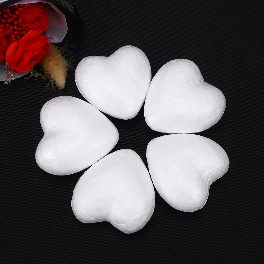

100Pcs Heart Shaped Foams Balls Blank DIY Wedding Party Craft Supplies Decoration Heart Shape Foams Balls Wedding DIY Ornament
