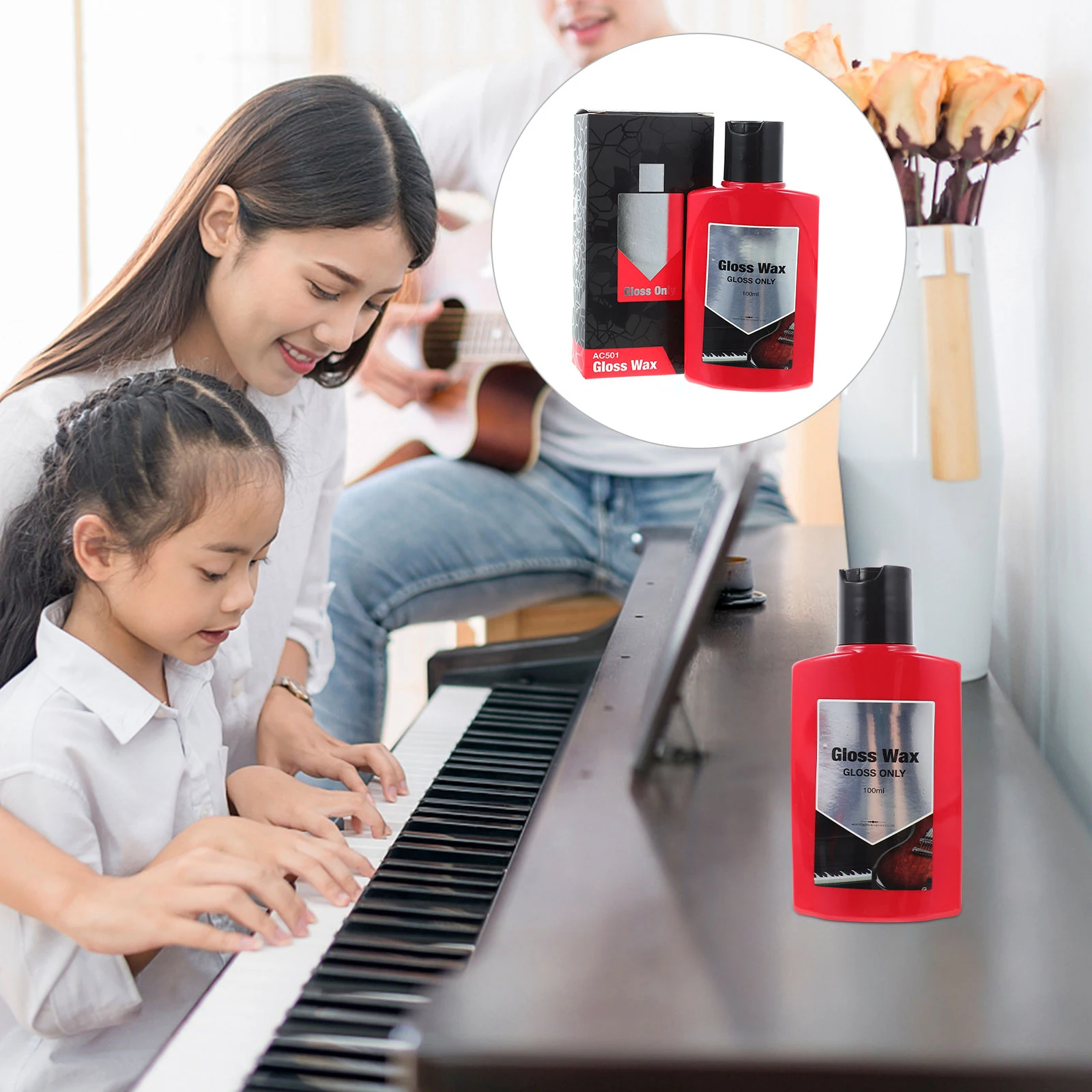 

1pc Piano Paint Scratch Repair Agent Furniture Surface Scratch Remover Red Quick Wax Filler Tool Liquid Body Restoring Supply