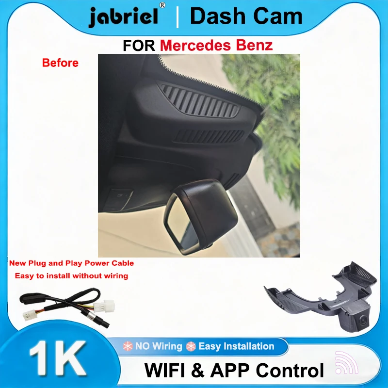 Jabriel for Mercedes Benz GLE 350 400 450 500 43 53 63 for Mercedes Benz GLE w166 GLS x166 2015-2018 Dash Cam 1080P Camera DVR