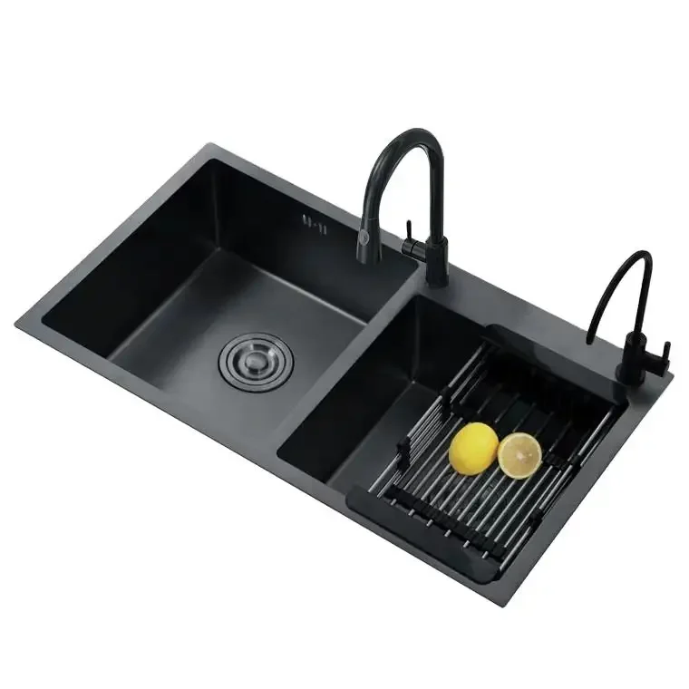 Kitchen sink manufacturer supplier wholesale double bowl 304 rust proof handmade stainless steel modern sink bottom