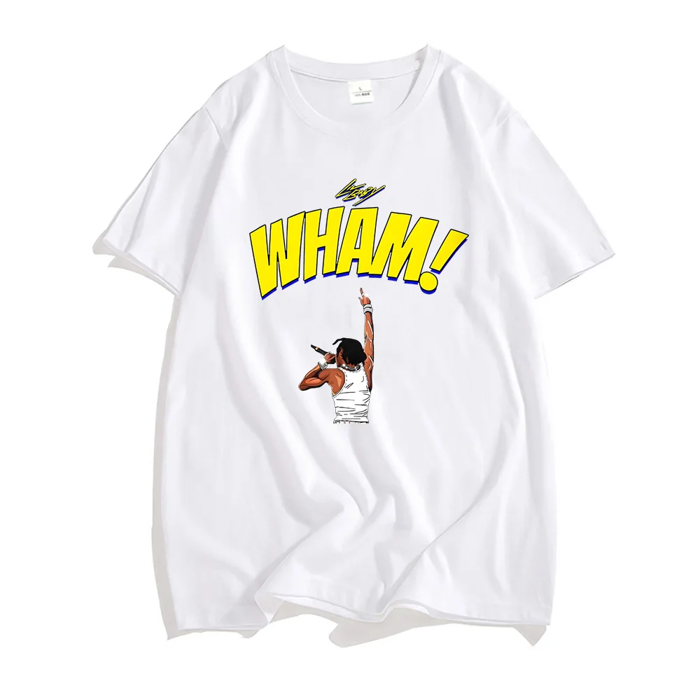 Men Tees WHAM Who Hard As Me Lil Baby Tshirts Summer Round Neck HighQuality T-shirt Cotton Camisas Casual Hip Hop Streetwear Boy