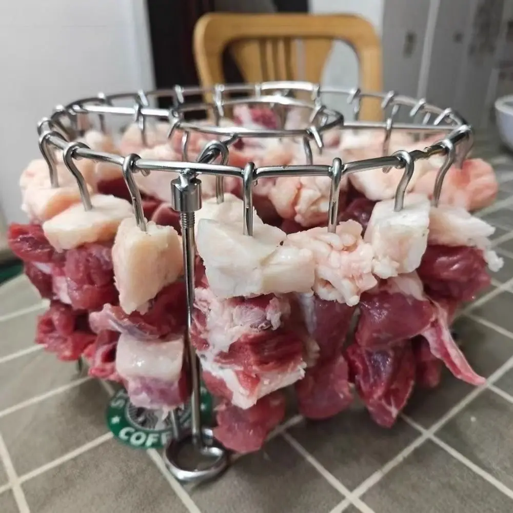 جديد الفولاذ المقاوم للصدأ عمودي رف الشواية سلسلة شواء انفصال حامل سيخ 12/24/49 إبرة الخبز لملحقات مقلاة الهواء #2