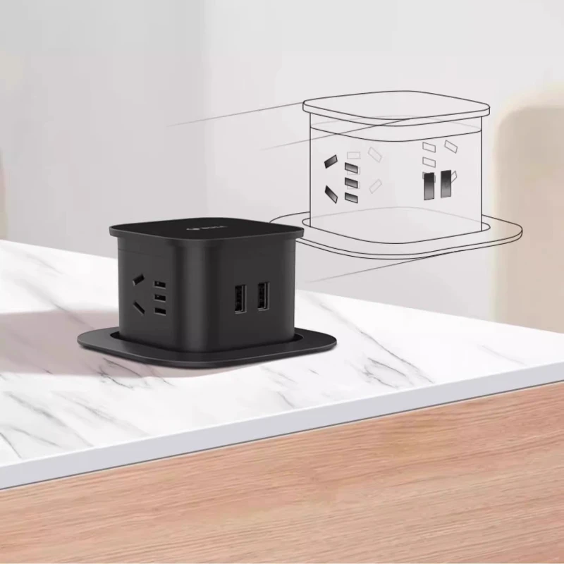 Mini Lift Socket Embedded Island Desktop Intelligent Electric Concealed Row Power Strip Hidden Plug-in Board Multitoma Electrica