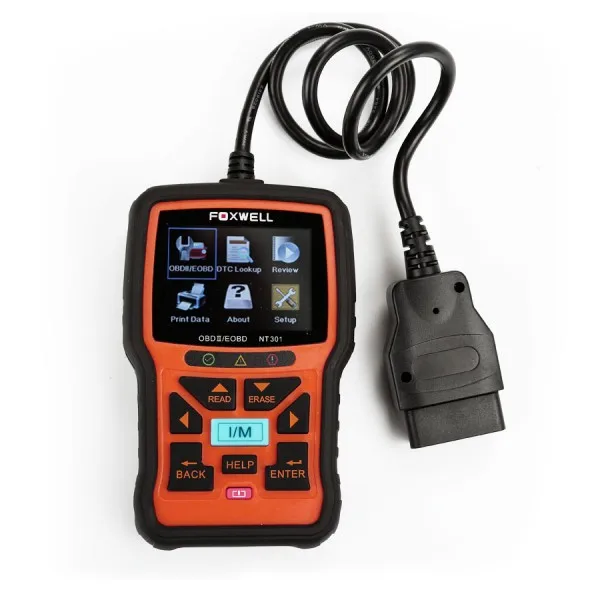 Foxwell NT301 CAN OBDII/EOBD Code Reader Support Multi-Languages OBD2 Automotive Diagnostic Scanner 2.8