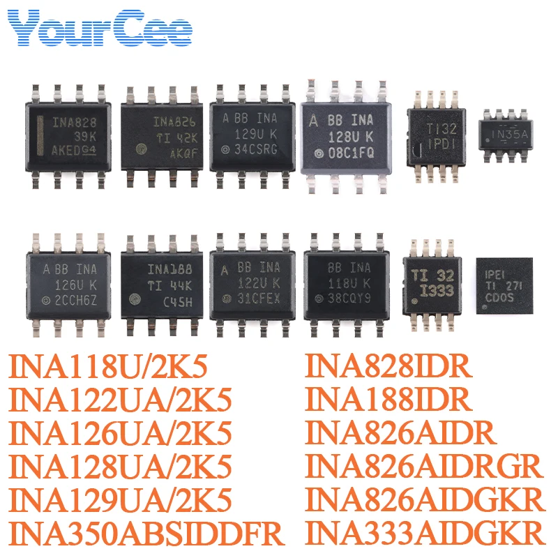 INA826 INA333 INA826AIDGKR INA333AIDGKR VSSOP-8 VSSOP Precision Instrument Chip SMD IC INA128UA/2K5 INA826AIDR INA826AIDRGR