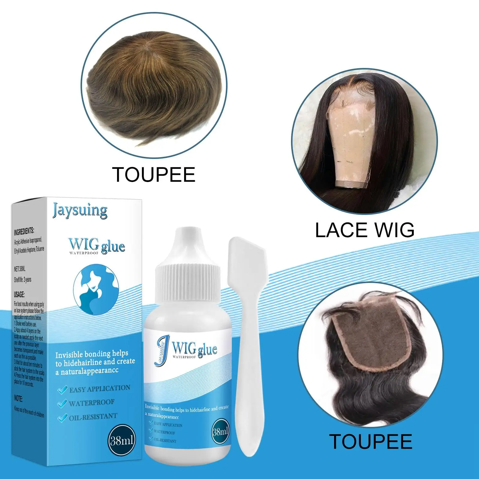 

Lace Wig Glue ing Glue Waterproof for Frontal Toupee Hair Wig