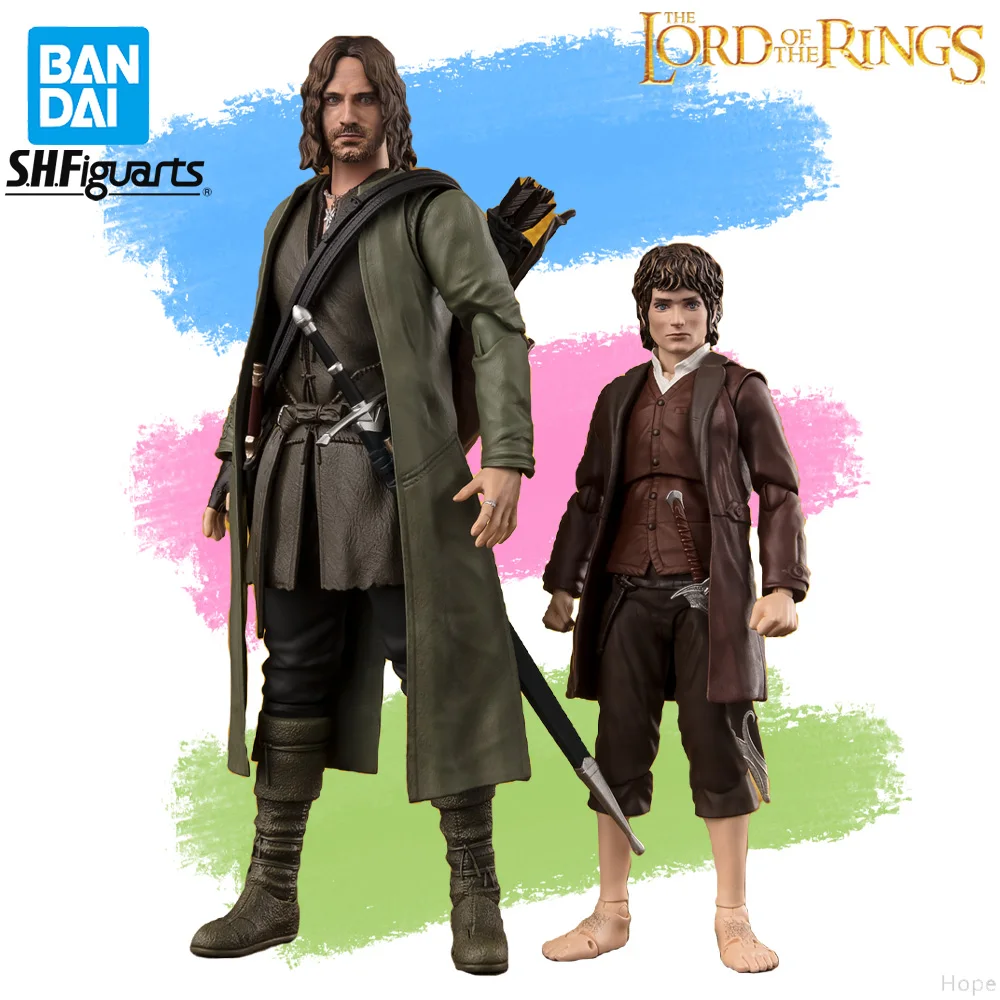 

В наличии оригинальная фигурка BANDAI SHFiguarts The Lord of the Rings Frodo Bagins Gollum Aragorn, аниме, экшн-модель, подлинная игрушка