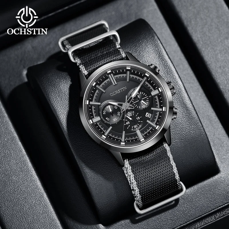 Ochstin 2024 New Fashionable and Trendy Navigator Series Original Multi functional Quartz Movement Watch Men's Quartz Watch