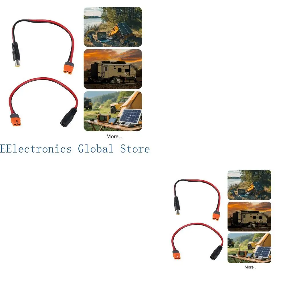 462B 1 Meter XT60I DC7909 Charging Cable 14AWG Wire Cord for Energy Storage Charging Arrangements and Solar Generator