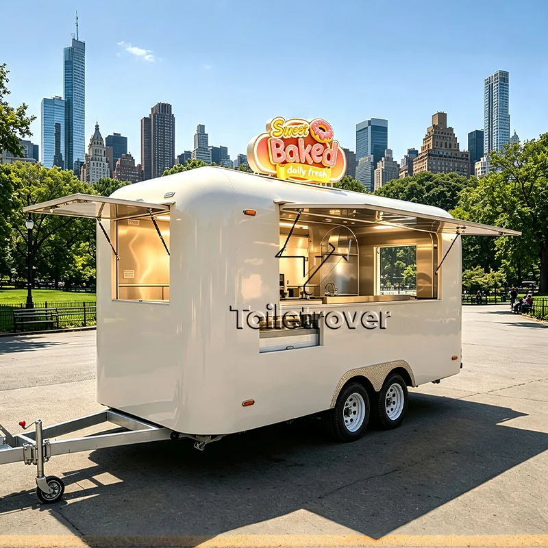 15FT High Quality Food Trailer Bread Pastry Food Cart Truck with Full Kitchen  Equipment Mobile Kitchen Food Trailer