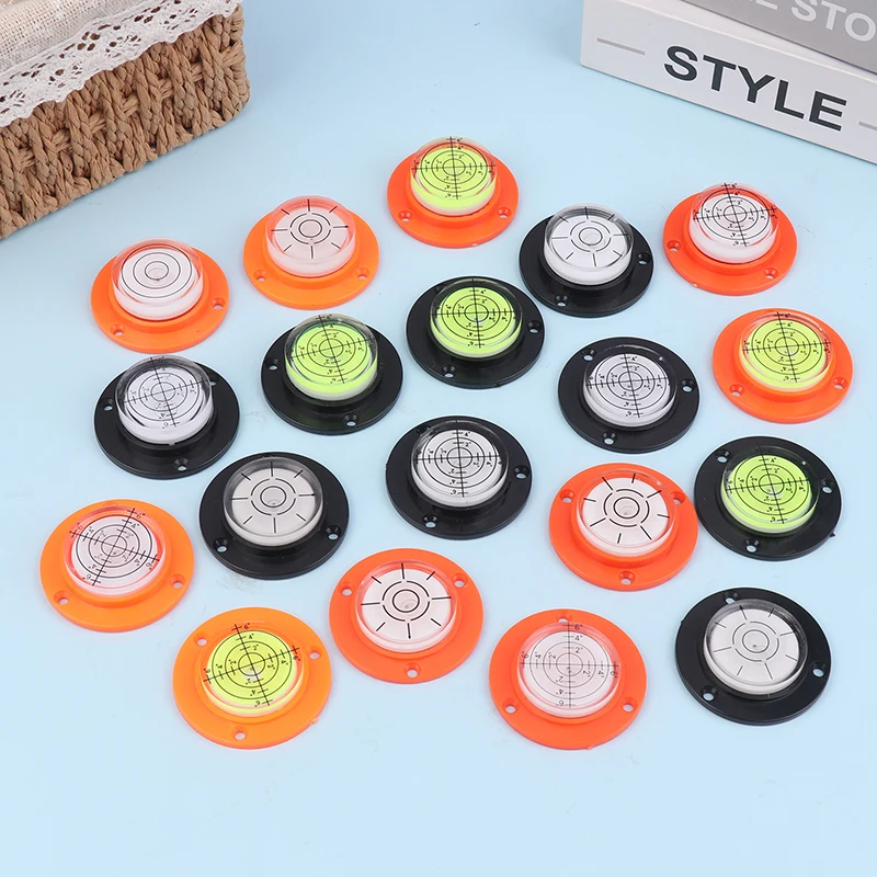 50*9/12/17mm Round Horizontal Bubble Level High Precision Bubble Level Bulls Eye Horizontal Spirit Level For Desktop Wooden