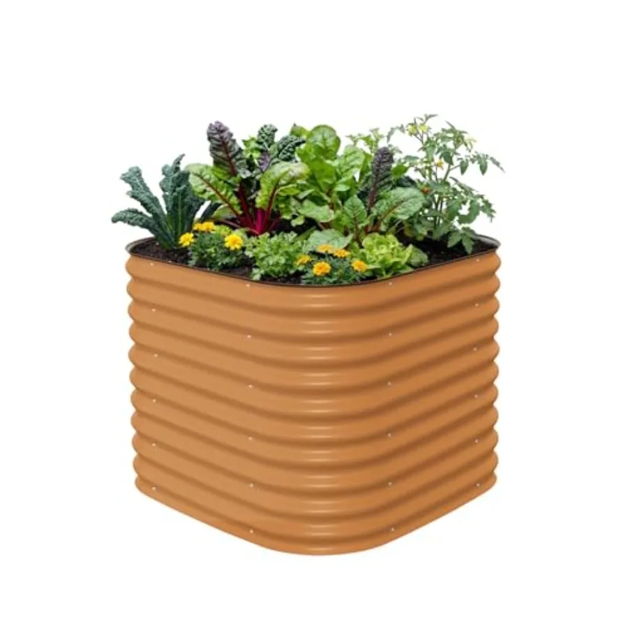 

32 комплекта высоких приподнятых грядок (3.5 x 3.5 x 2.7 футов) для сада, уличные металлические ящики-клумбы для овощей, цветов, фруктов (2 x 5 x 2.7 футов)