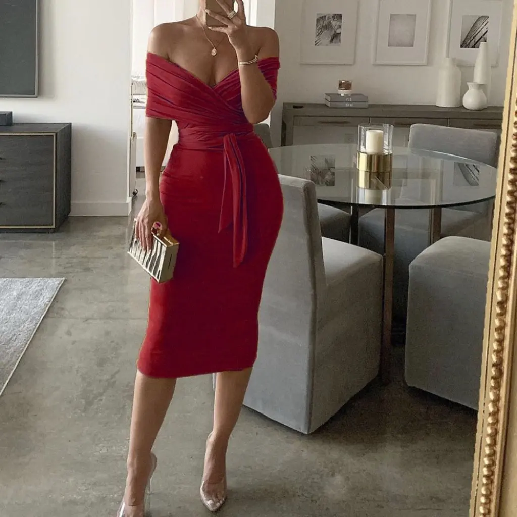 

Sexy Strappy Top High Waist Half Pleated Skirt Dress Fashion Skirt Suit Women's Ensemble