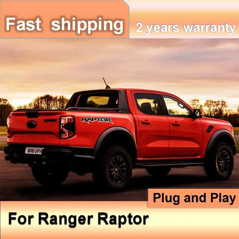 

Car Accessories for Ford Ranger Tail Light 2022-2023 Ranger Raptor T9 Taillight Rear DRL Fog Brake Turn Signal Reversing