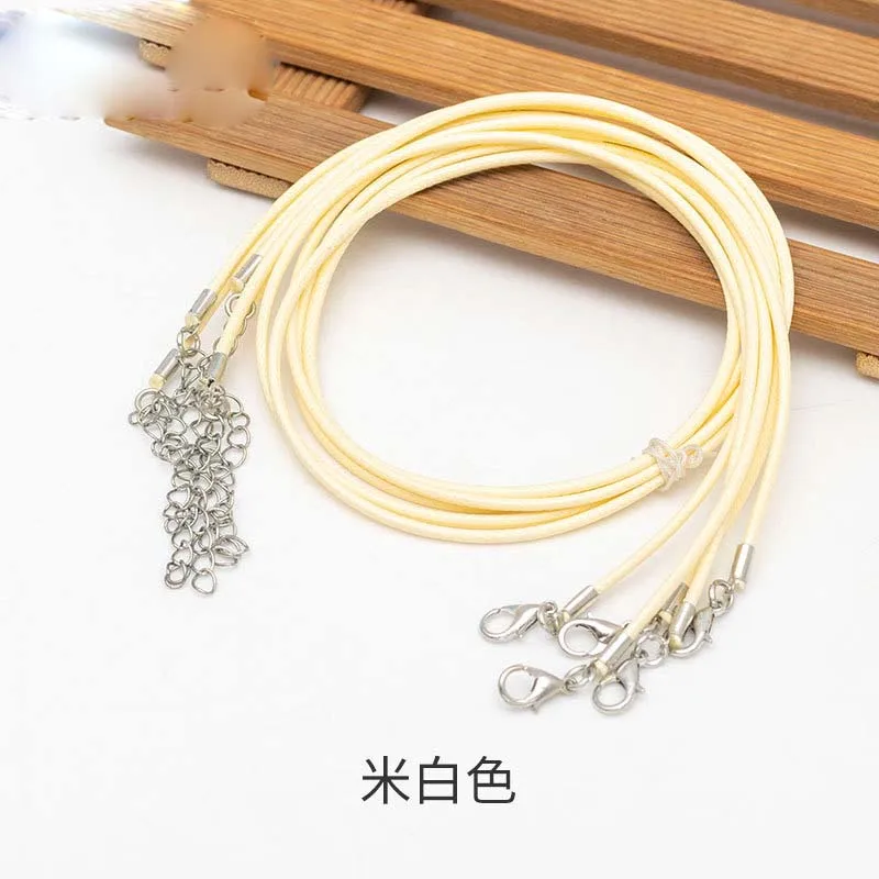 10PCS 1.5mm Black Brown Colorful Leather Cord Adjustable Braided 45cm Rope For DIY Necklace Bracelet Jewelry Making Findings