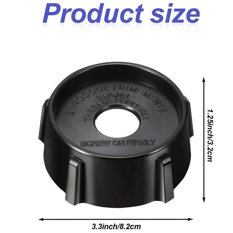 1Pcs 4902-003 Blender Jar Bottom for Oster and Osterizer Blenders, Premium Oster Blender Replacement Parts (Black)